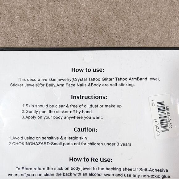 Party Joy Rhinestone Tattoo Face Jewelry - Picture 3 of 3